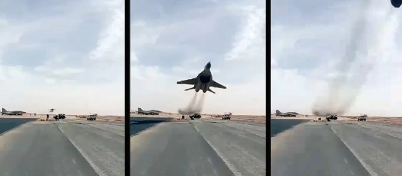 Αλγερία: Χαμηλή πτήση MiG-29 λίγα μέτρα πάνω από το έδαφος